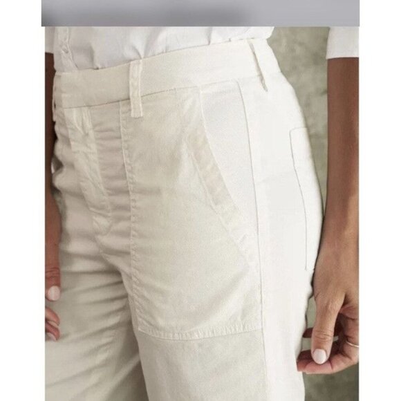 NEW Frank & Eileen Women’s Blackstone Crop Utility Pants in Chalk Size 4 - Picture 4 of 13